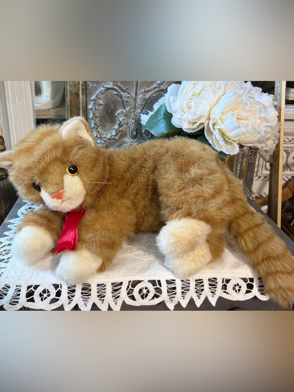 TY orange tiger kitty cat stuffed animal plush vintage 1995